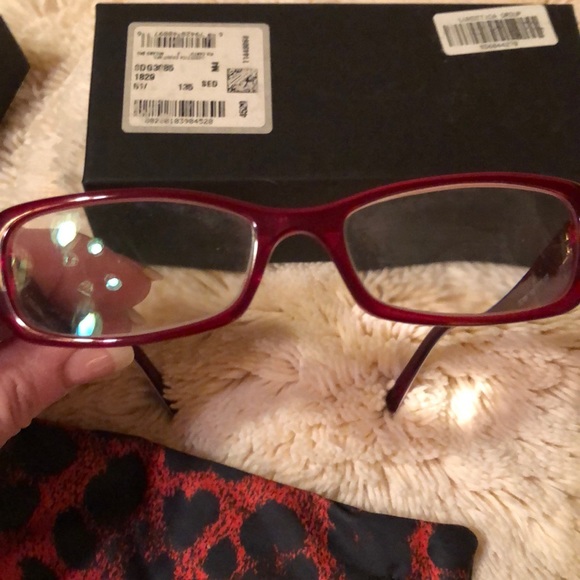Dolce & Gabbana red leopard print glasses - Picture 8 of 8